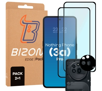 Zestaw ochronny Bizon 2x Szkło + szybka na aparat Edge 2 Pack do Nothing Phone 3a Pro