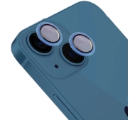 Bizon na aparat z aplikatorem Snap Lens do iPhone 13/13 Mini niebieska ramka