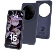 Bizon Silikonowe Soft do Xiaomi 15 Ultra Granatowy