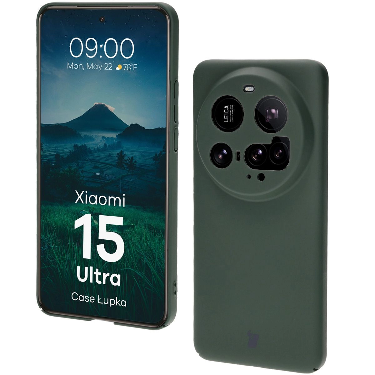 Etui Bizon Łupka do Xiaomi 15 Ultra Zielony