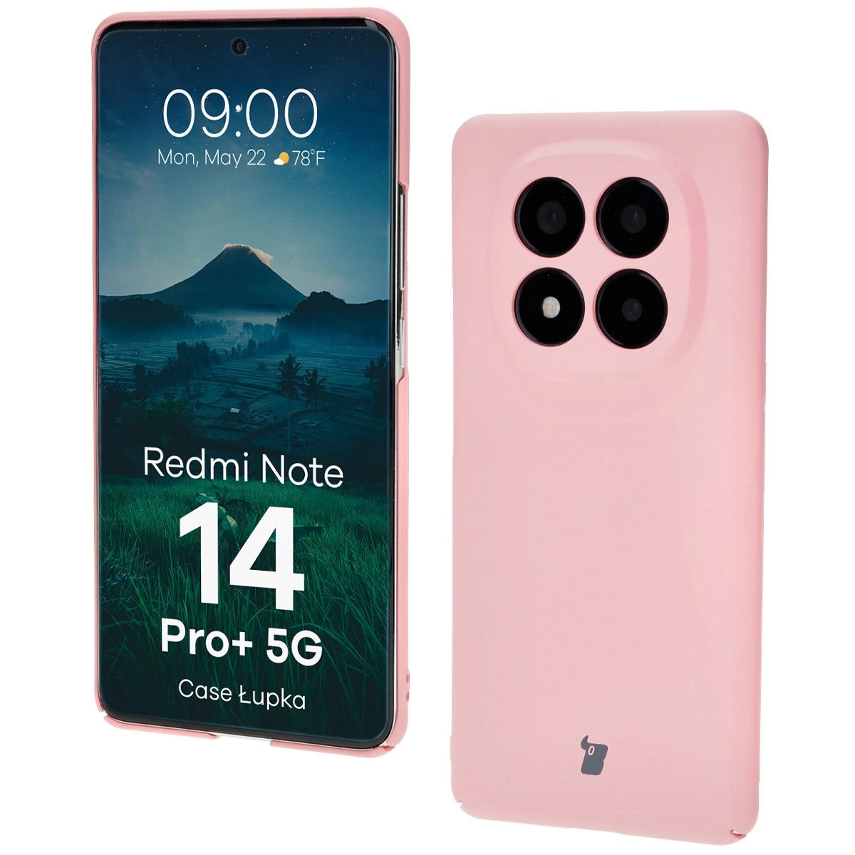 Etui Bizon Łupka do Xiaomi Redmi Note 14 Pro Plus 5G Różowy