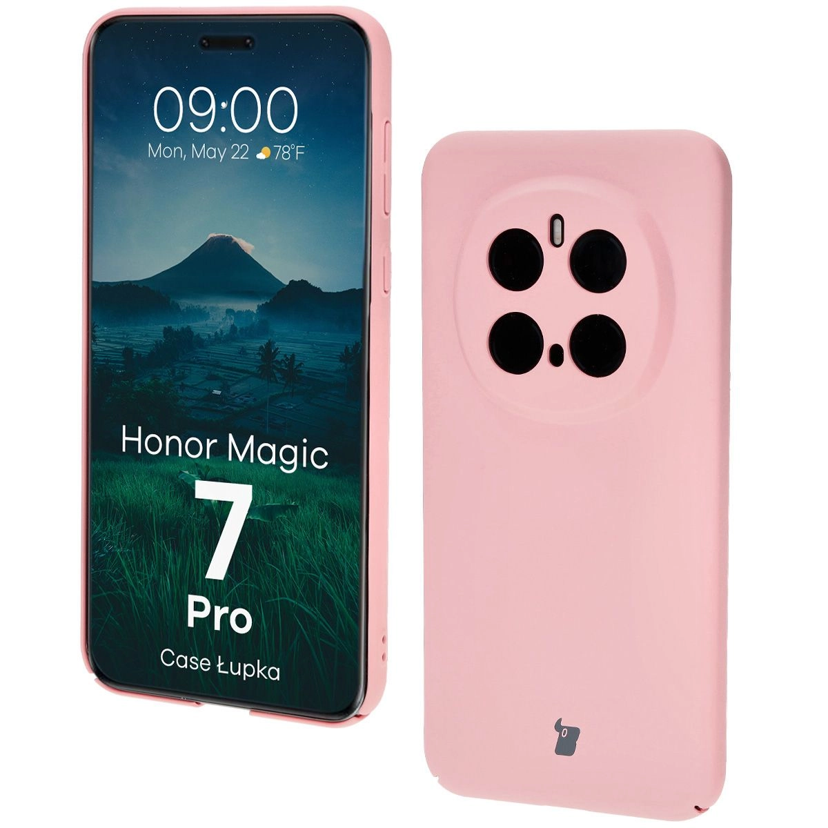 Etui Bizon Łupka do Honor Magic7 Pro Różowy