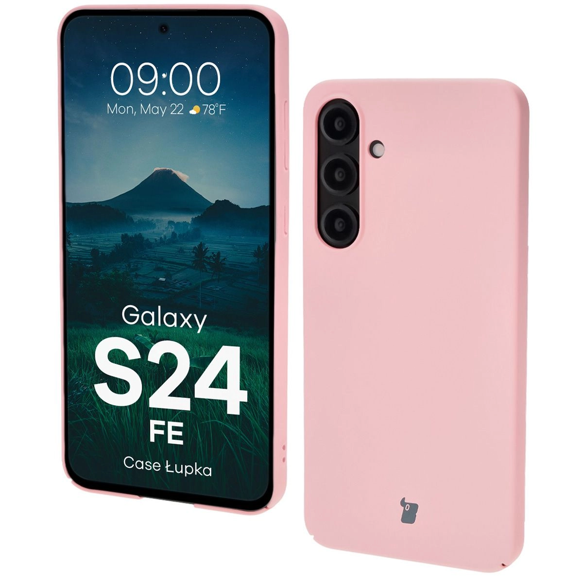 Etui Bizon Łupka do Galaxy S24 FE Różowy