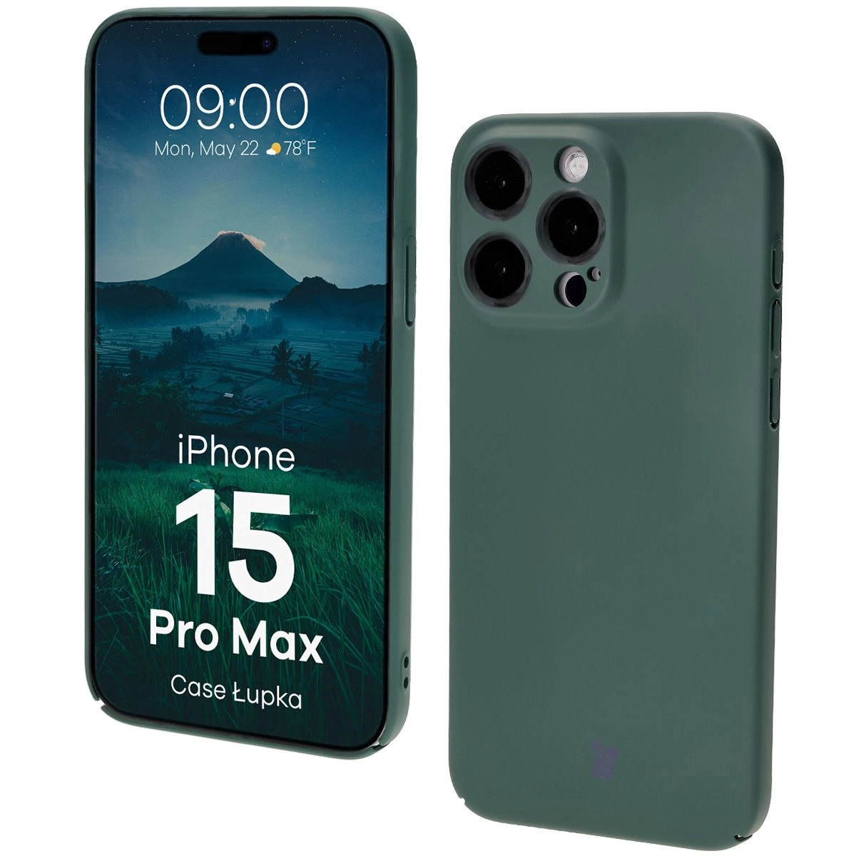 Etui Bizon Łupka do iPhone 15 Pro Max Zielony