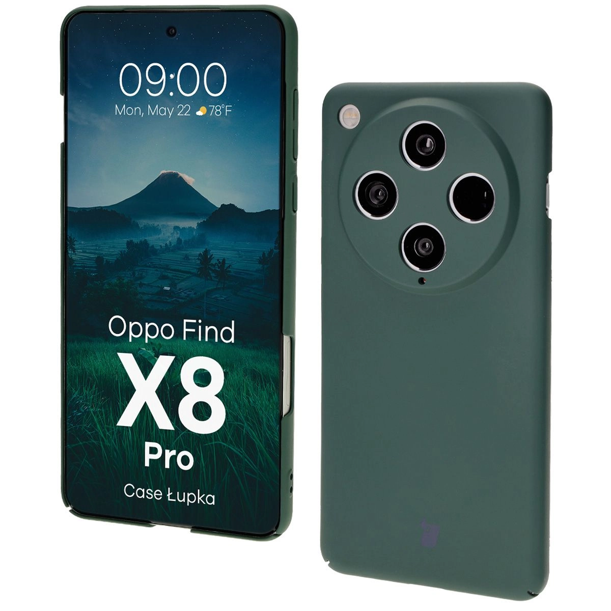 Etui Bizon Łupka do Oppo Find X8 Pro Zielony