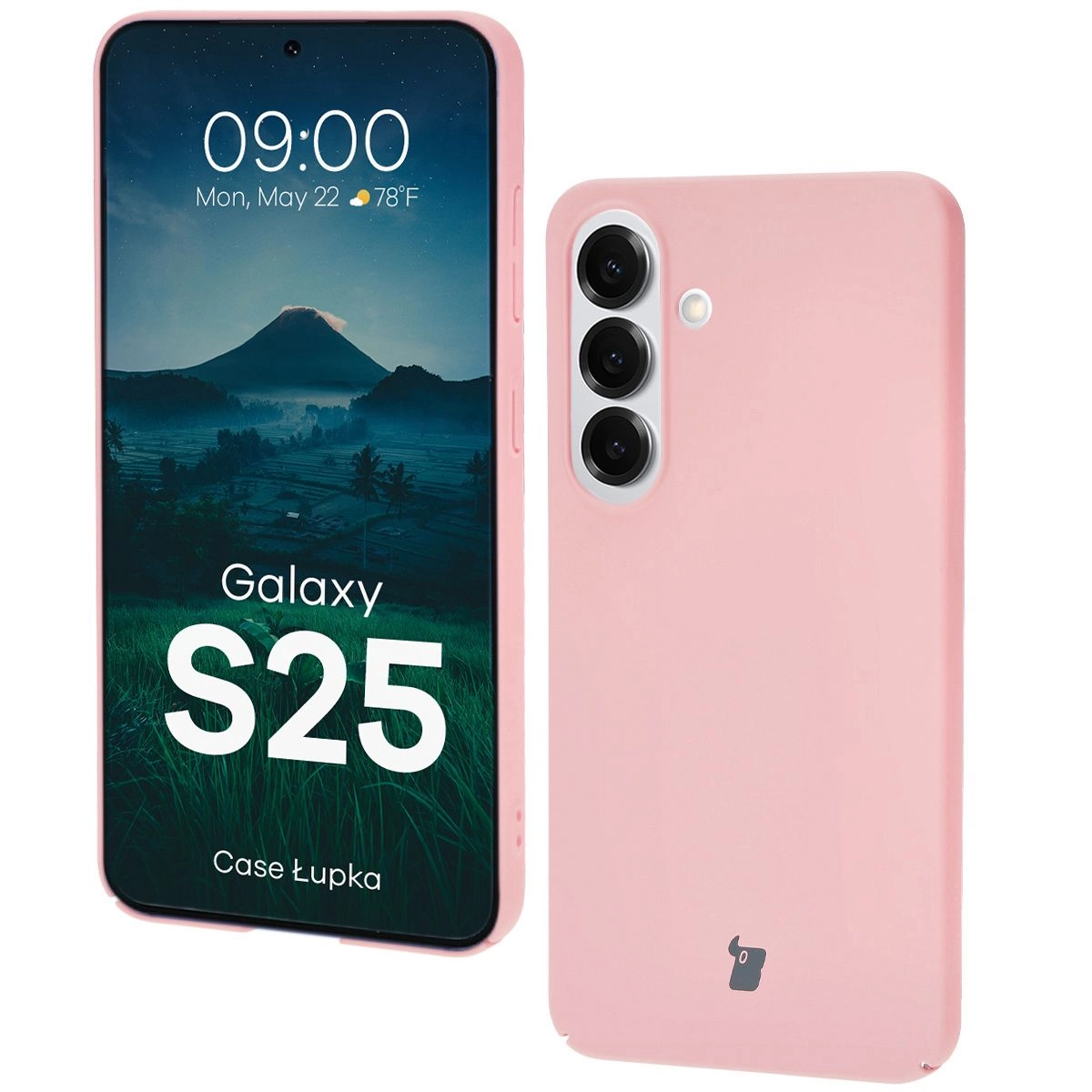 Etui Bizon Łupka do Galaxy S25 Różowy