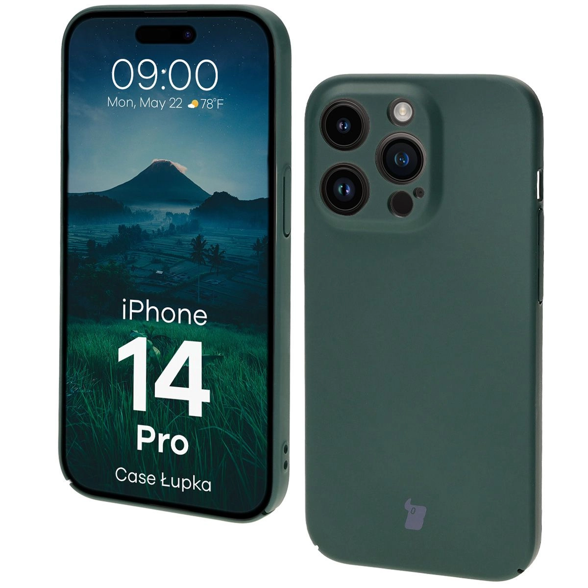 Etui Bizon Łupka do iPhone 14 Pro Zielony