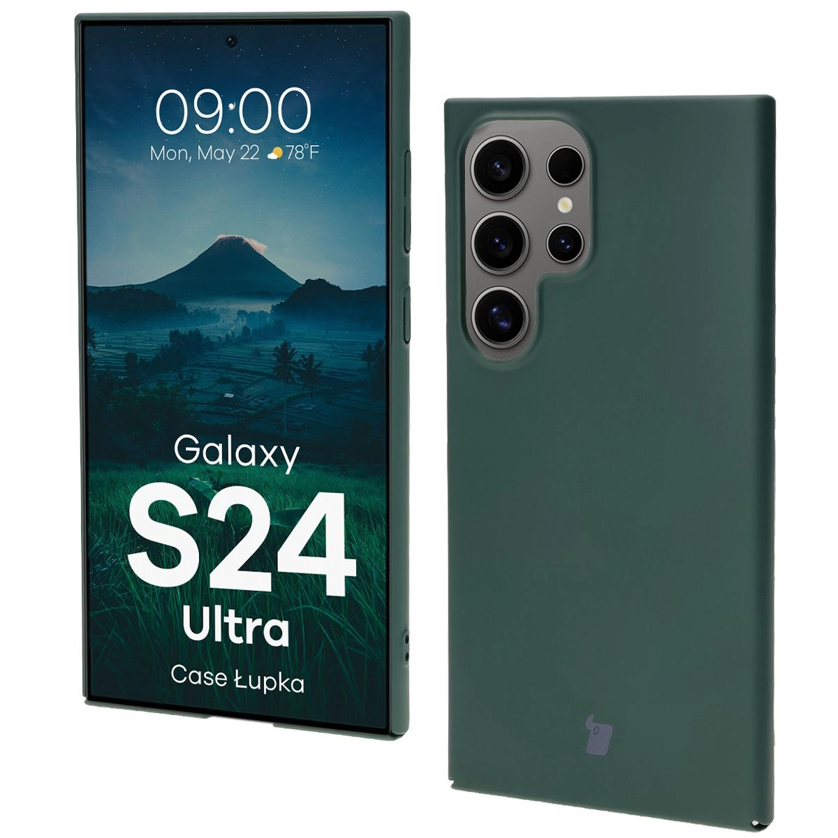 Etui Bizon Łupka Samsung Galaxy S24 Ultra Zielony