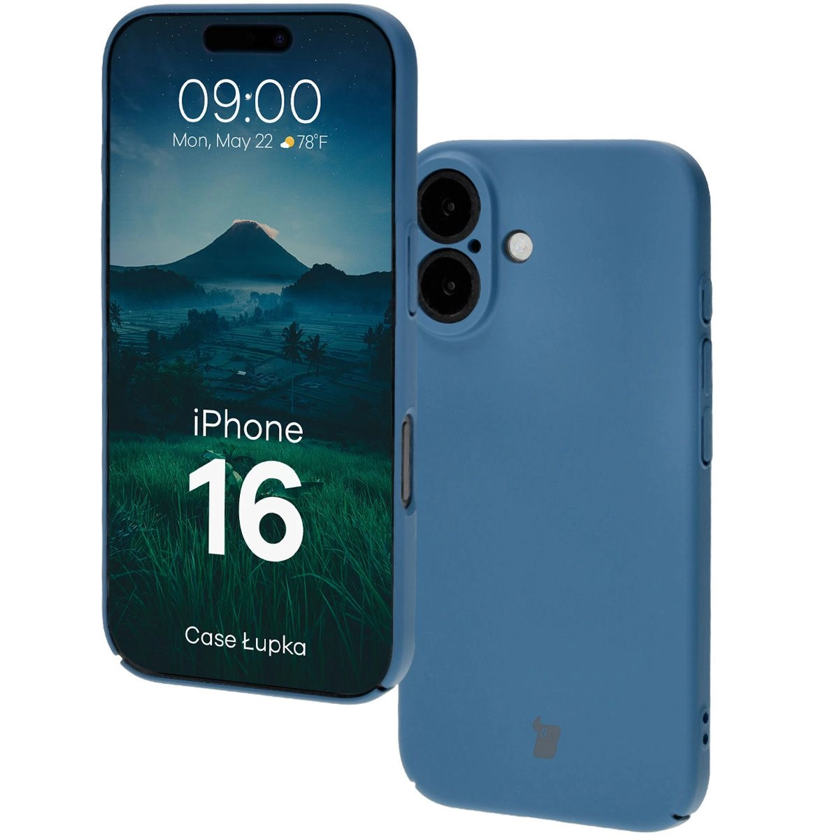 Etui Bizon Łupka do iPhone 16 Niebieski