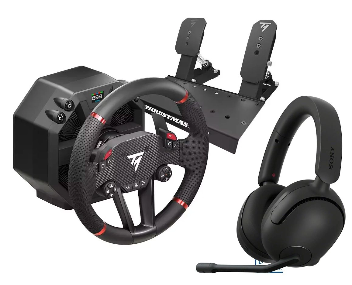 Kierownica Thrustmaster T598 Direct Axial Drive do PC, PS4, PS5 Force Feedback + Słuchawki Sony INZONE H5 Czarny