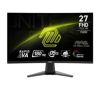 Monitor MSI MAG 27C6F 27" Full HD Rapid VA 180Hz 0,5ms Zakrzywiony Gamingowy