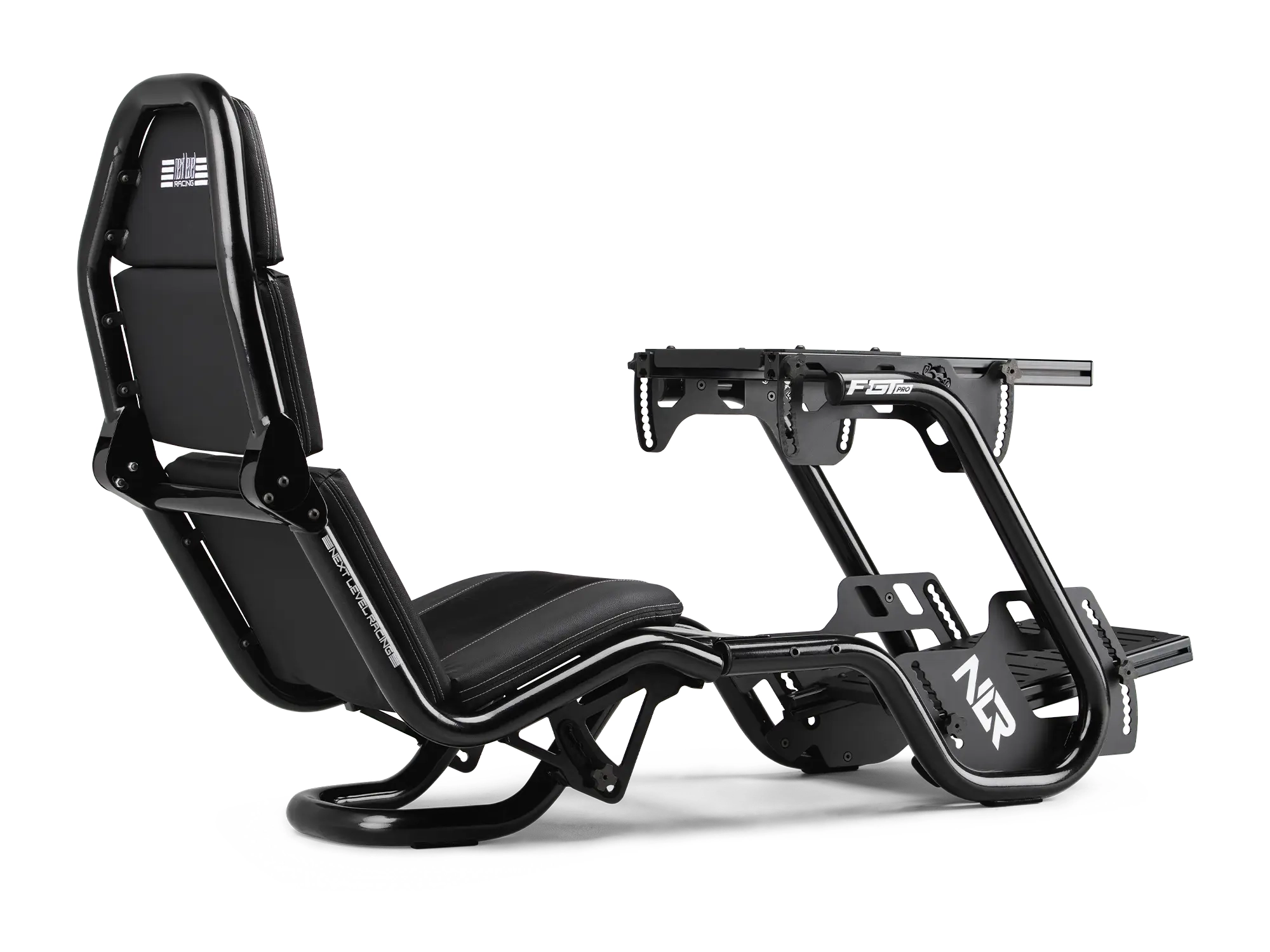 Fotel Next Level Racing NLR-R003 F-GT Pro Formula And Gt Racing Simulator Cockpit Black Edition Wyścigowy do 150kg Skóra ECO