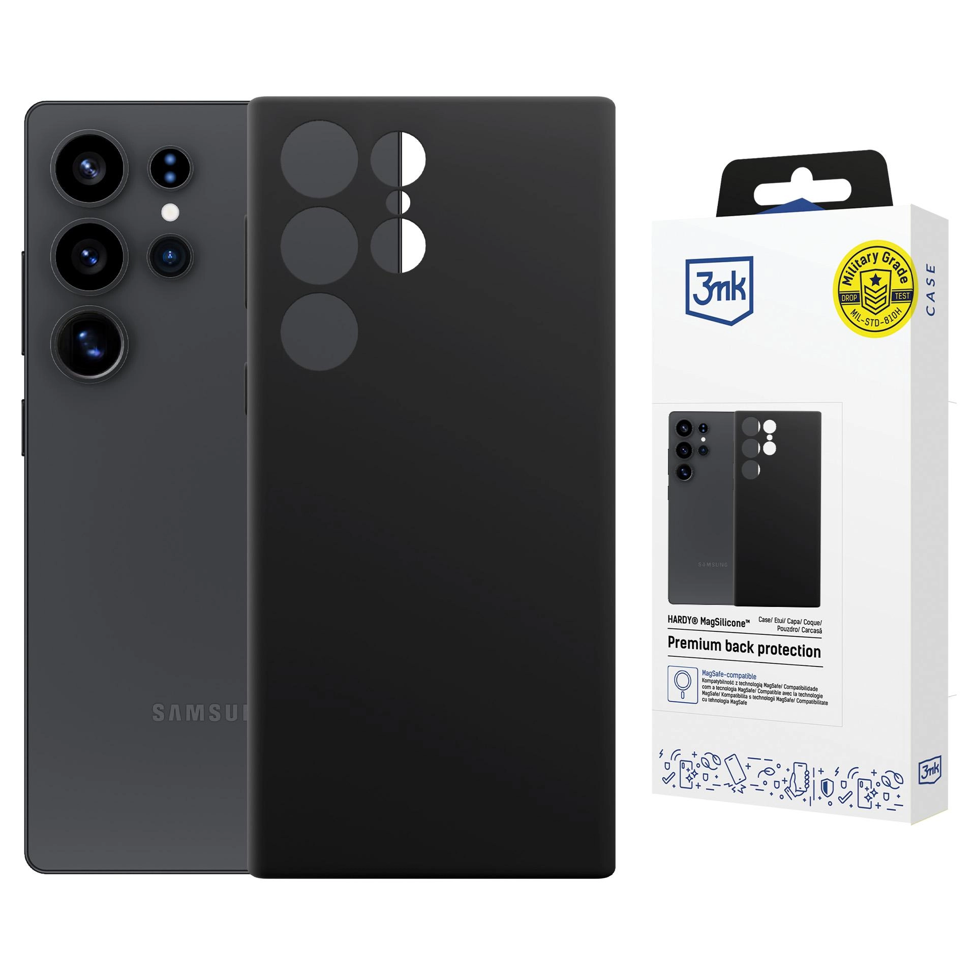 Etui 3mk Hardy MagSilicone Black do Samsung Galaxy S24 Ultra