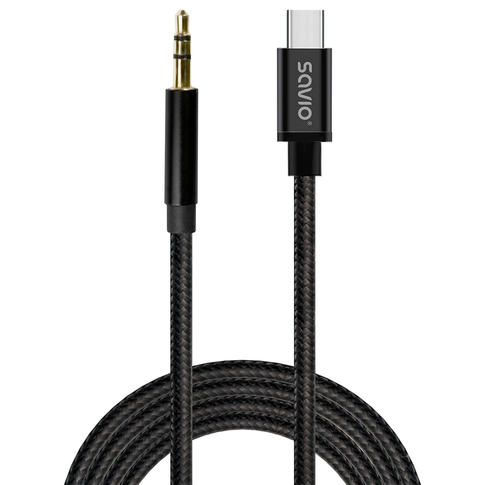 Kabel Savio CL-188 USB-C do Mini Jack 3,5mm 2m DAC