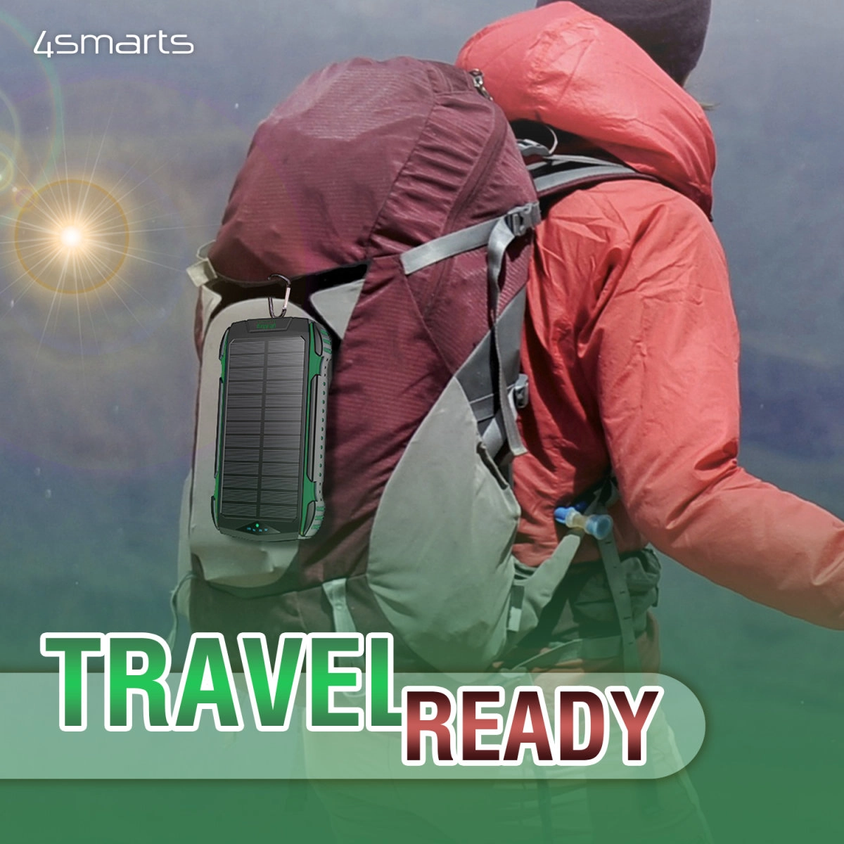 Powerbank solarny 4smarts TitanPack Rugged UltiMag 20000mAh 20W Czarno-zielony