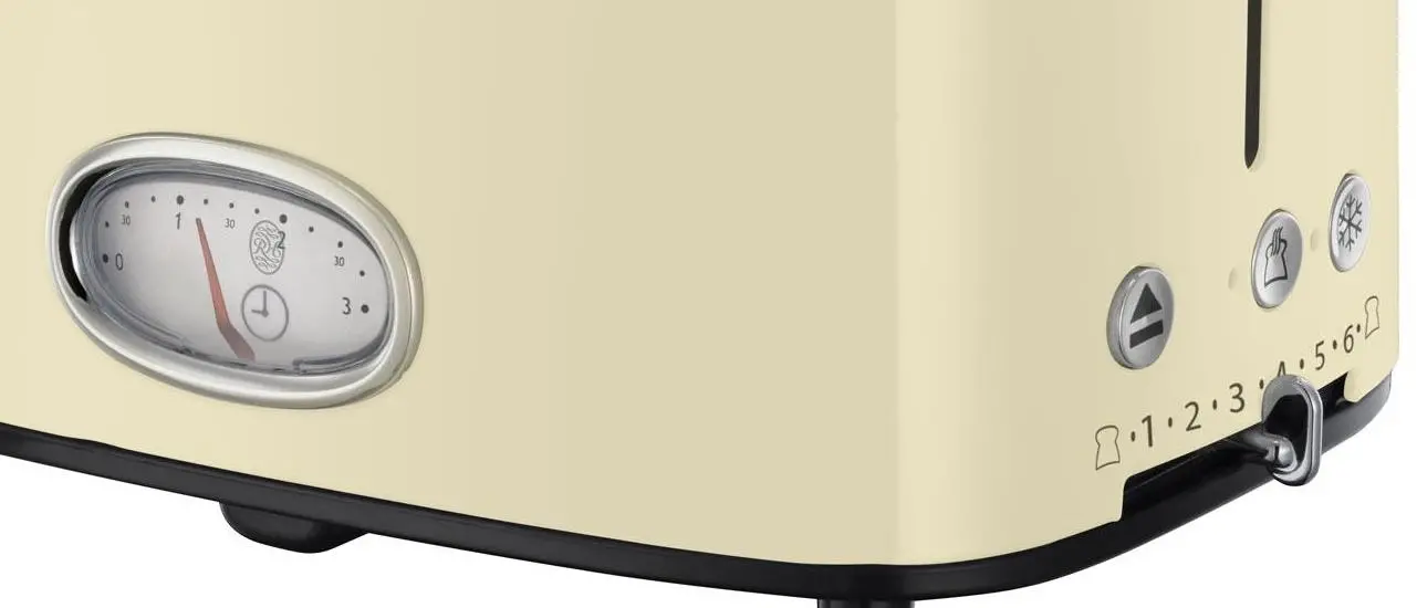Toster Russell Hobbs Retro Vintage Cream 21682-56 Ruszt do bułek Rozmrażanie