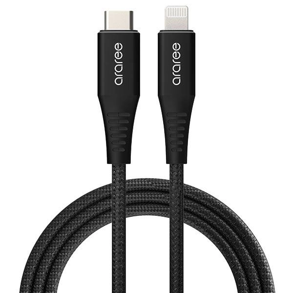 Kabel Araree USB-C do Lightning MFI FC 1m Czarny