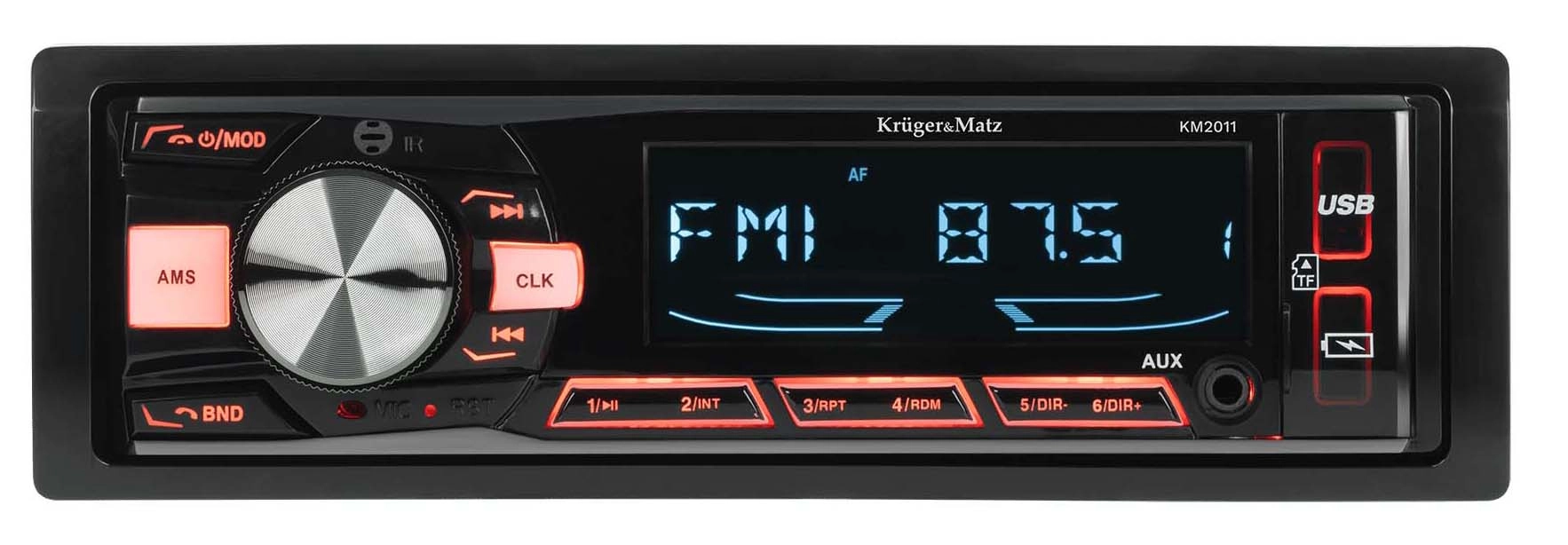 Radioodtwarzacz samochodowy Kruger & Matz KM2011 z USB 4x25W Bluetooth