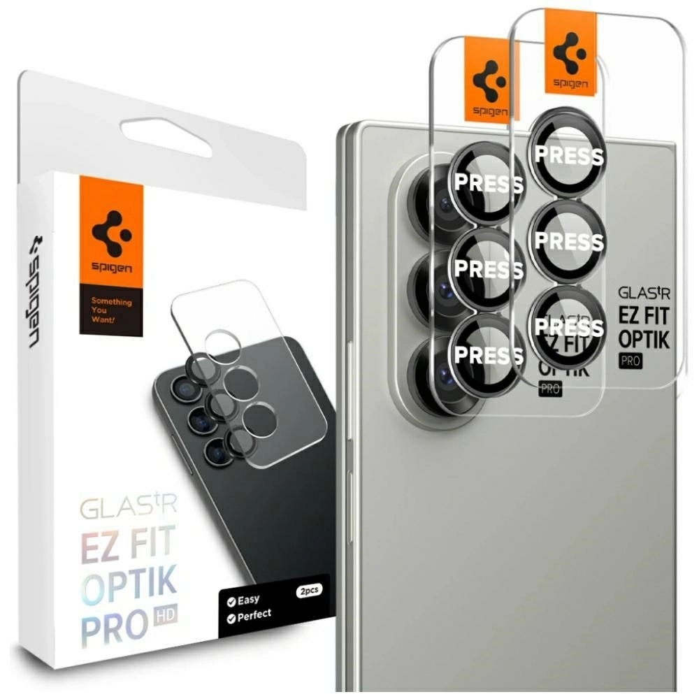 Szkło hartowane Spigen AGL09581 Optik Pro HD Glas.TR EZ FIT 2szt do Samsung Galaxy Z Fold7 Czarny