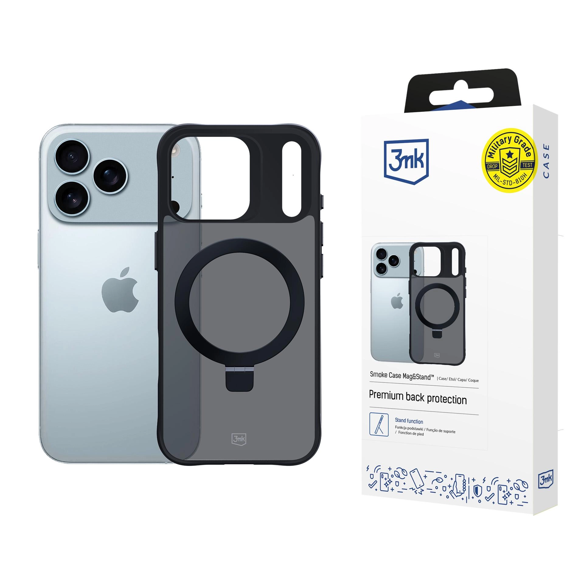 Etui 3mk Smoke Case Mag&Stand do iPhone 17 Pro Max