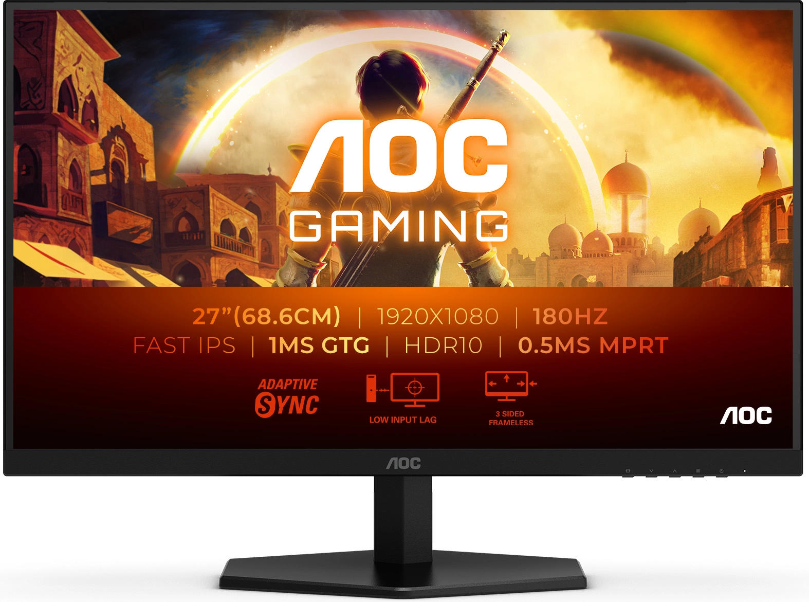 Monitor AOC 27G42E 27" Full HD Fast IPS 180Hz 0,5ms MPRT Gamingowy