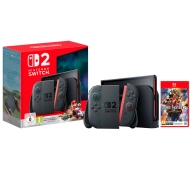 Nintendo Switch 2 Joy-Con Czarny + Mario Kart World + Street Fighter 6 Years 1-2 Fighters Edition