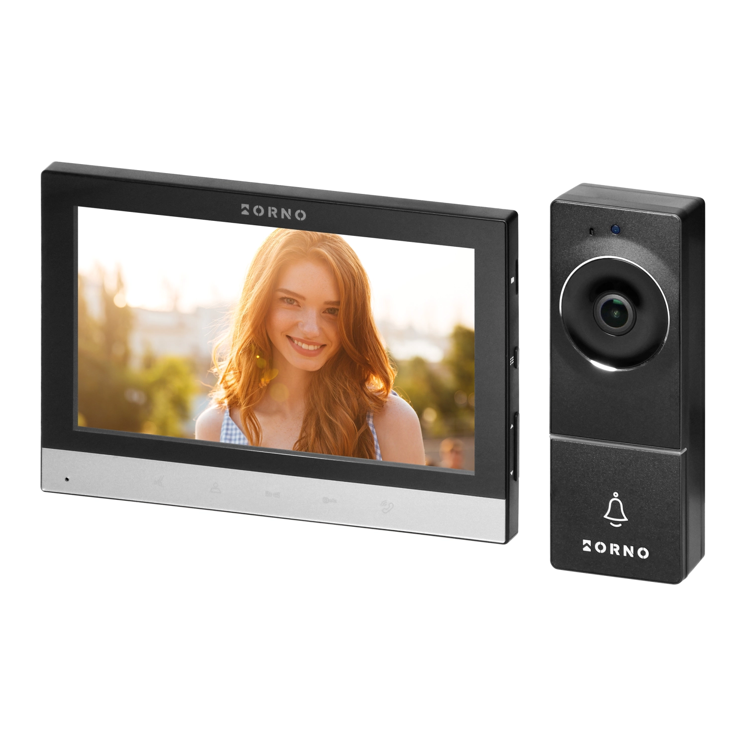 Wideodomofon Orno OR-VID-MD-1084/B Alerto 7" panel dotykowy Czarno-srebny