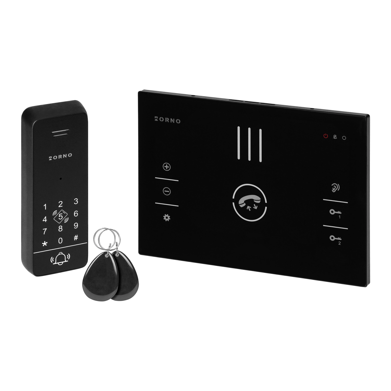 Domofon Orno Sandi OR-DOM-BA-933/B szyfrator bezsłuchawkowy 2-żyłowy Czarny