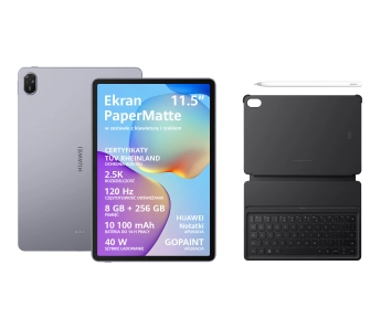 Tablet Huawei MatePad 11,5" 2025 8/256GB Wi-Fi Szary + Klawiatura Czarny+ Rysik M-Pencil (3 gen.)