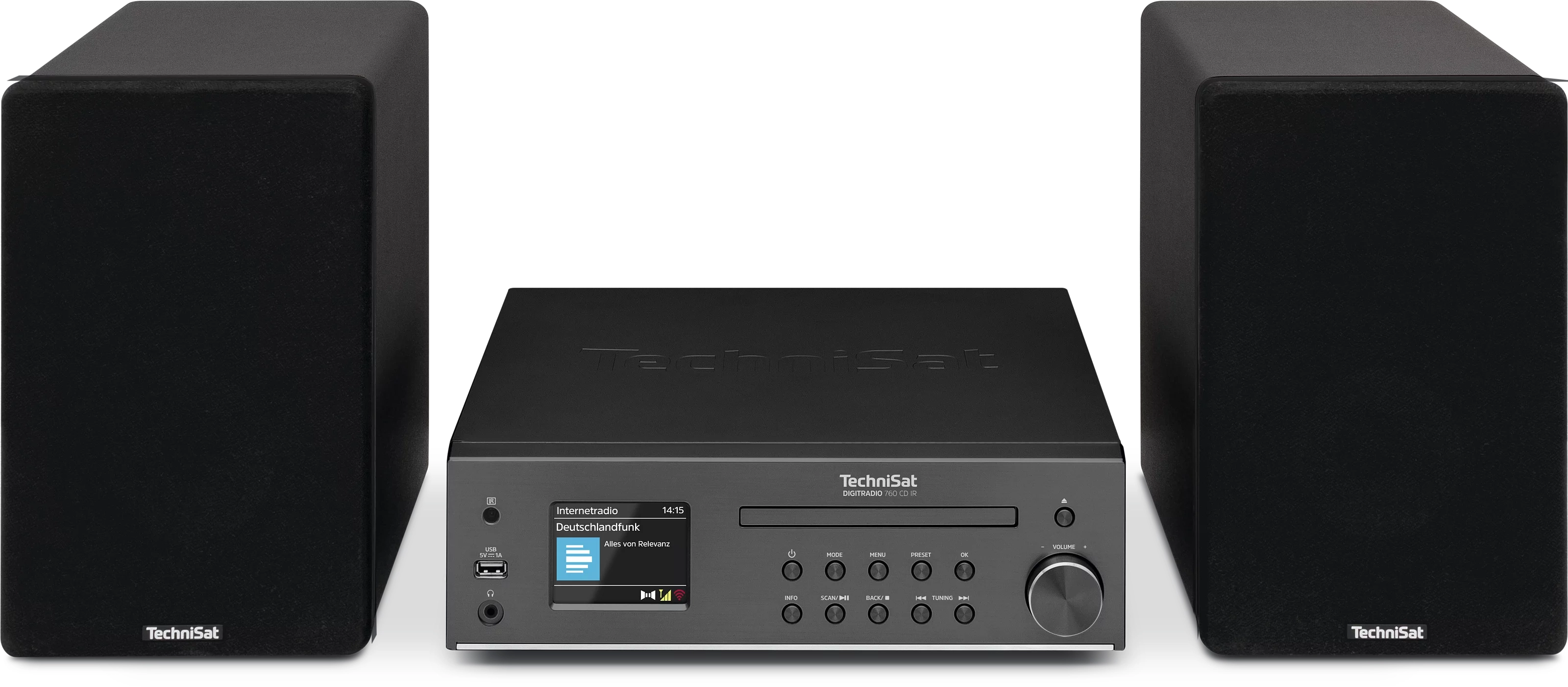 Radioodbiornik TechniSat DIGITRADIO 760 CD IR Radio FM DAB+ Internetowe Bluetooth Czarny