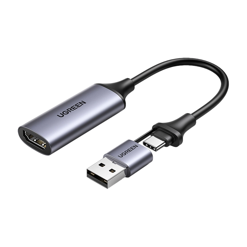 Adapter UGREEN CM489, Karta przechwytywania obrazu 4K 30Hz, USB + USB-C