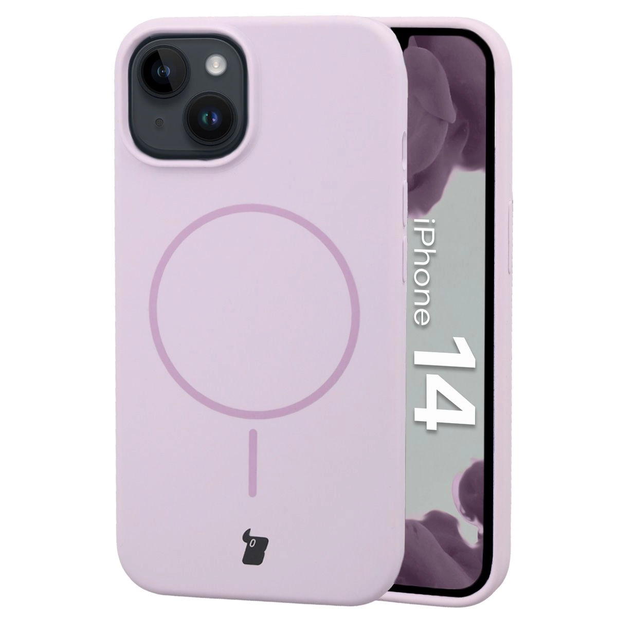 Etui Bizon Soft z MagSafe do Apple iPhone 14 Fioletowy