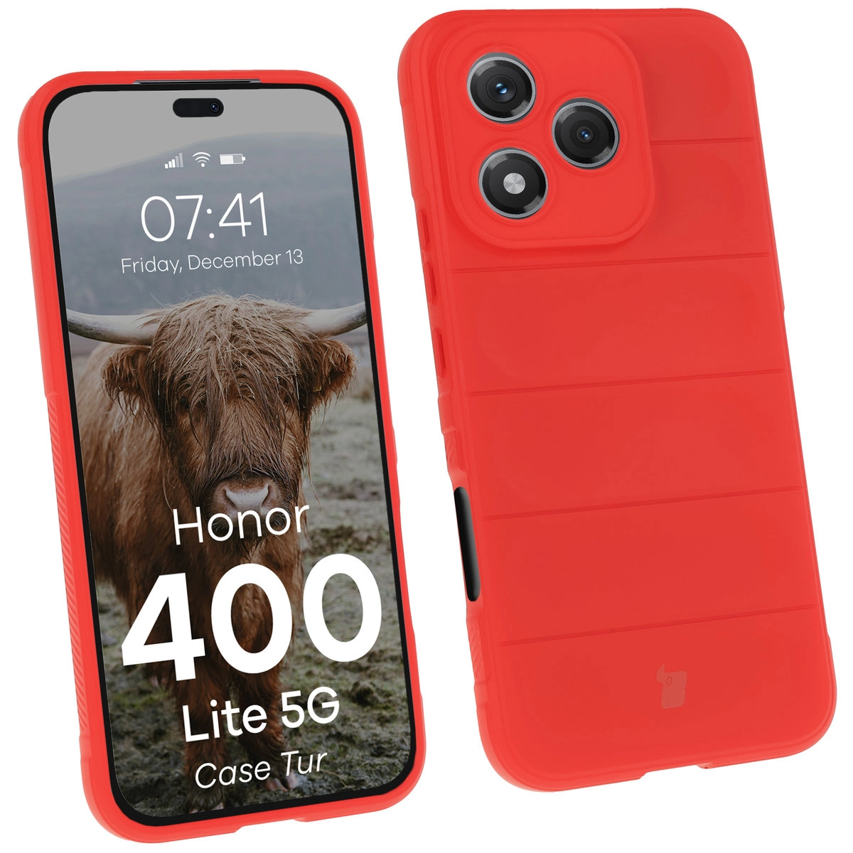 Etui Bizon Tur do Honor 400 Lite 5G Czerwony