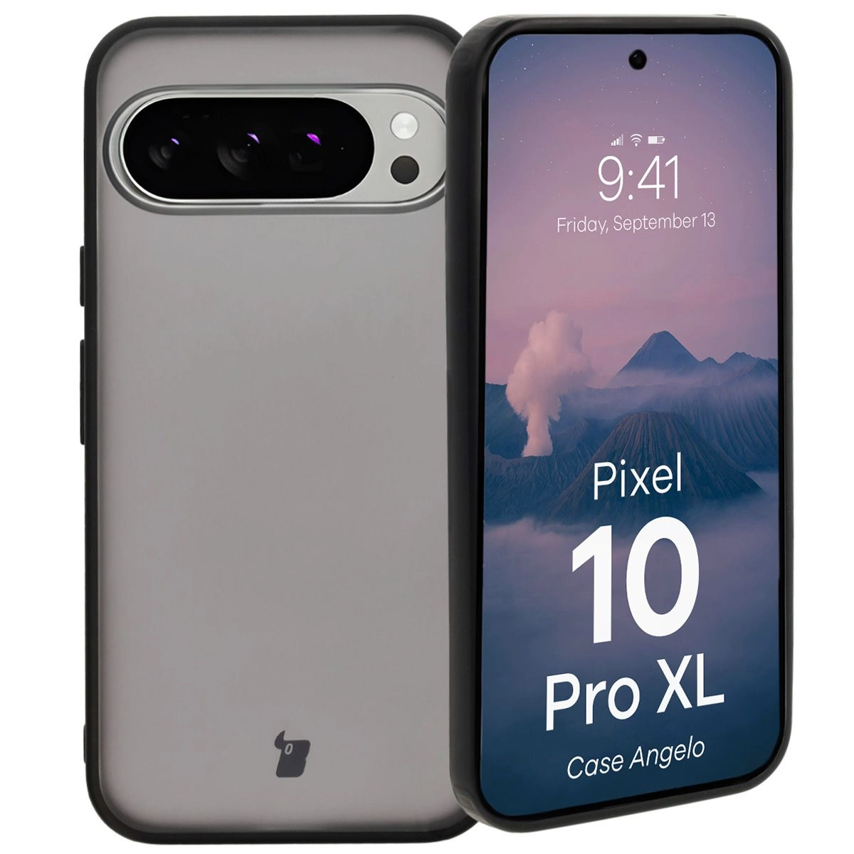 Etui Bizon Angelo do Google Pixel 10 Pro XL Przydymione z czarną ramką