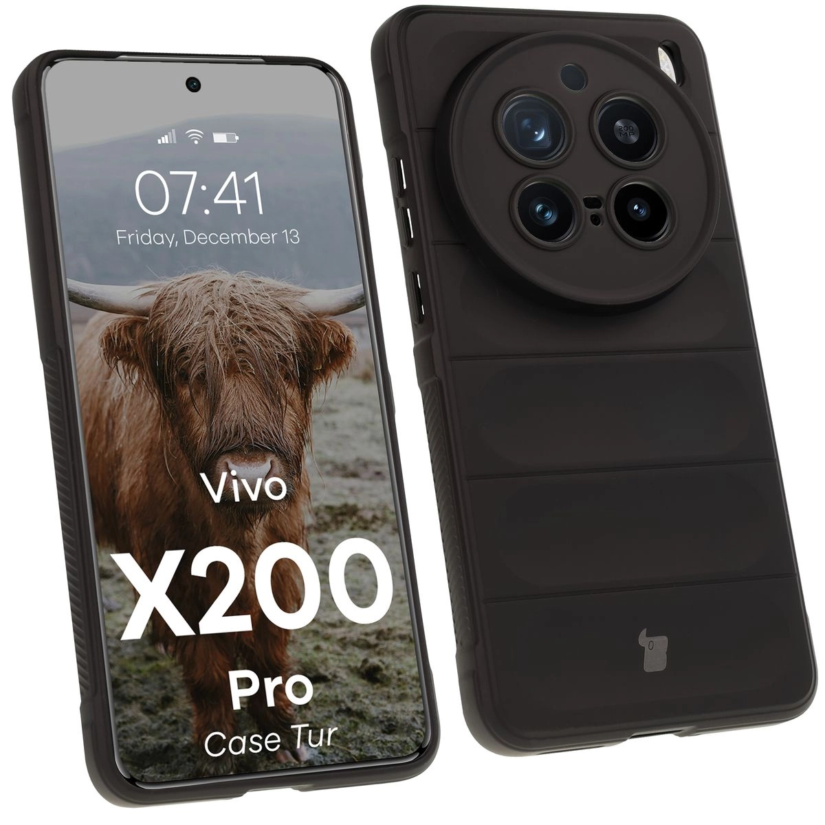 Etui Bizon Tur do Vivo X200 Pro Czarny