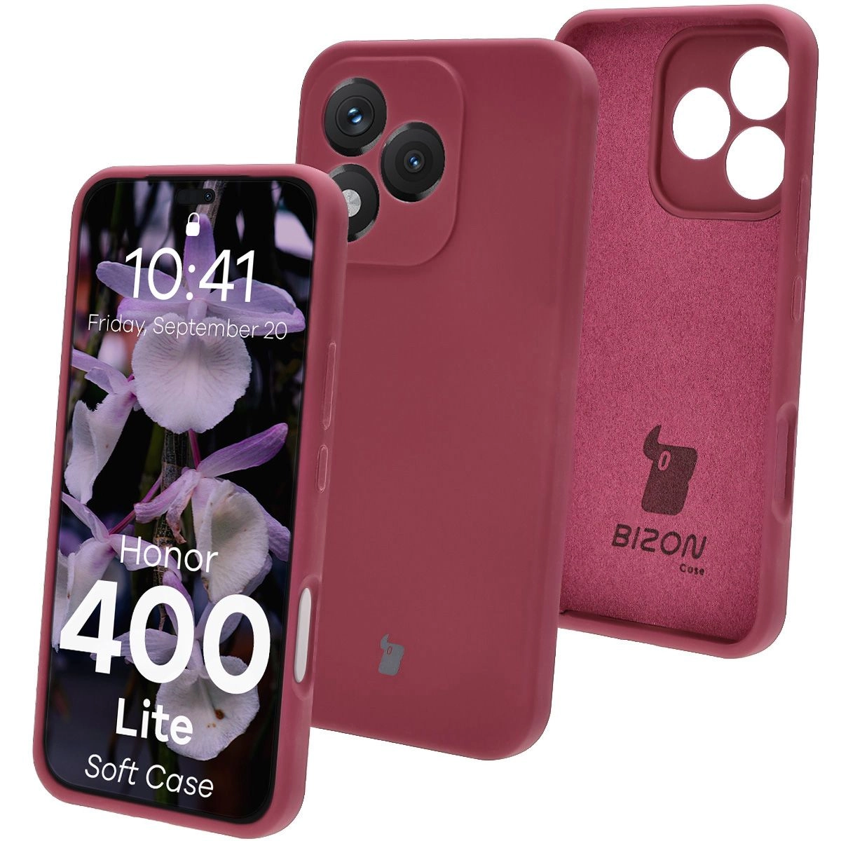 Etui Bizon Soft do Honor 400 Lite 5G Śliwkowy