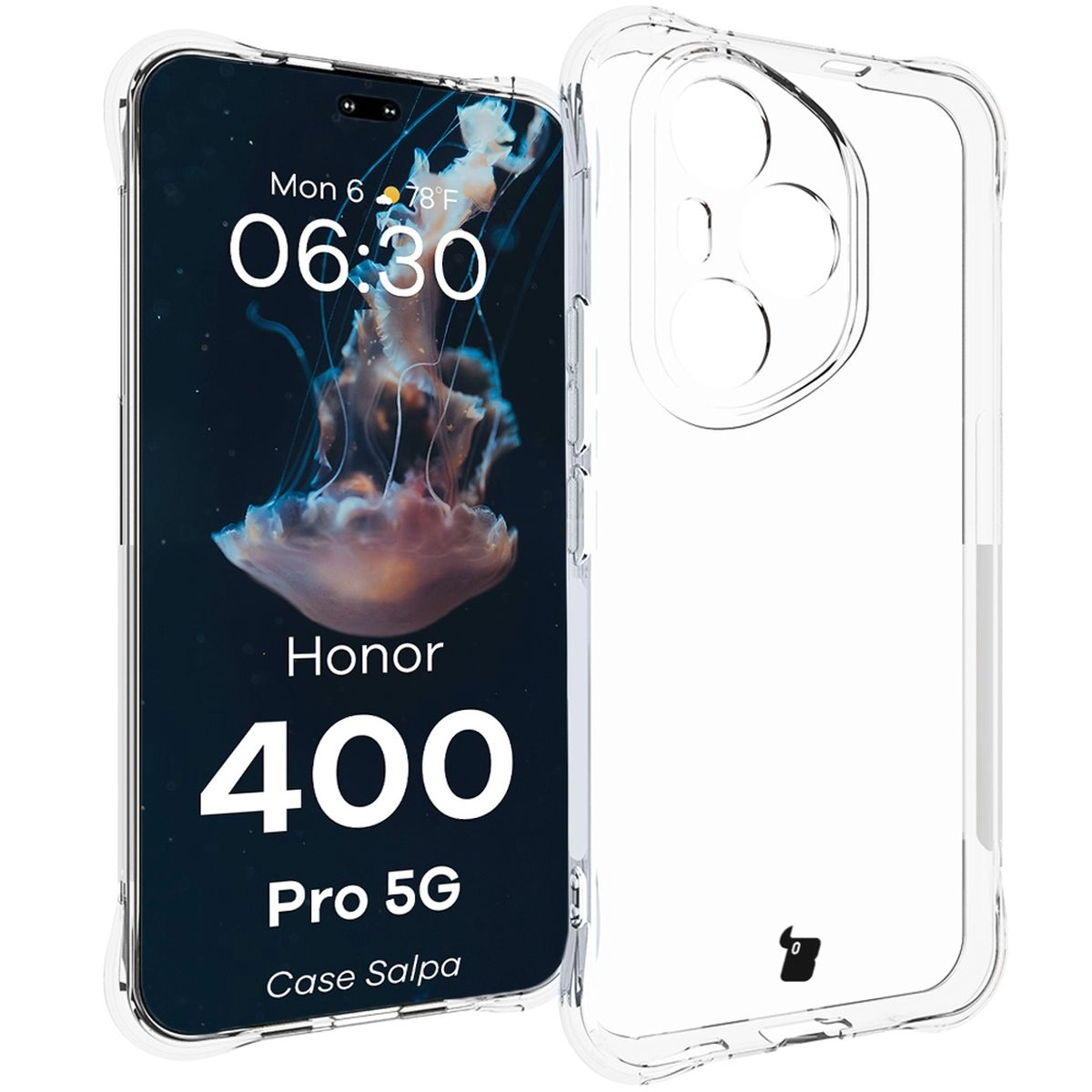 Etui Bizon Salpa do Honor 400 Pro 5G Przezroczysty
