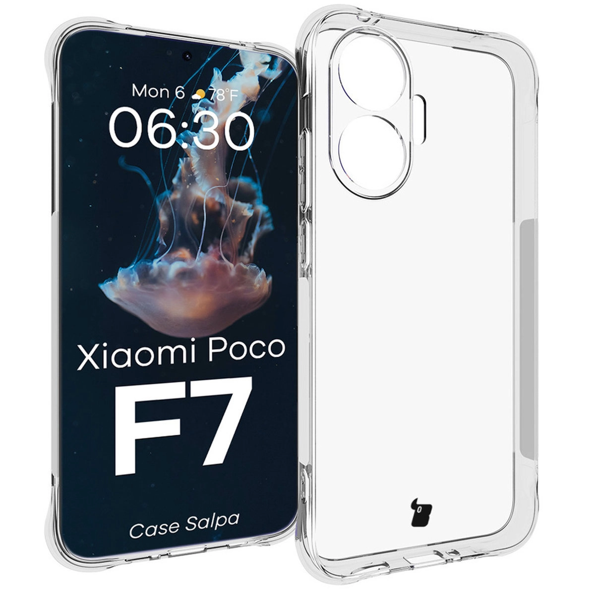 Etui Bizon Salpa do Xiaomi POCO F7 Przezroczysty