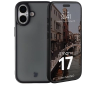Bizon Angelo do Apple iPhone 17 Przydymione z czarną ramką