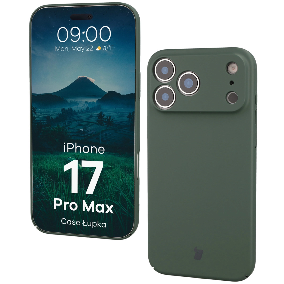 Etui Bizon Łupka do Apple iPhone 17 Pro Max Zielony