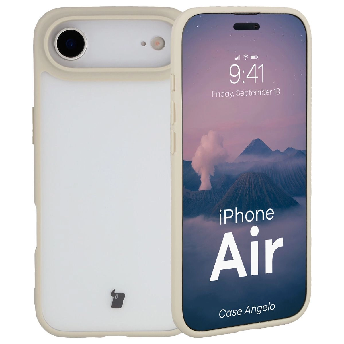 Etui Bizon Angelo do Apple iPhone Air z beżową ramką