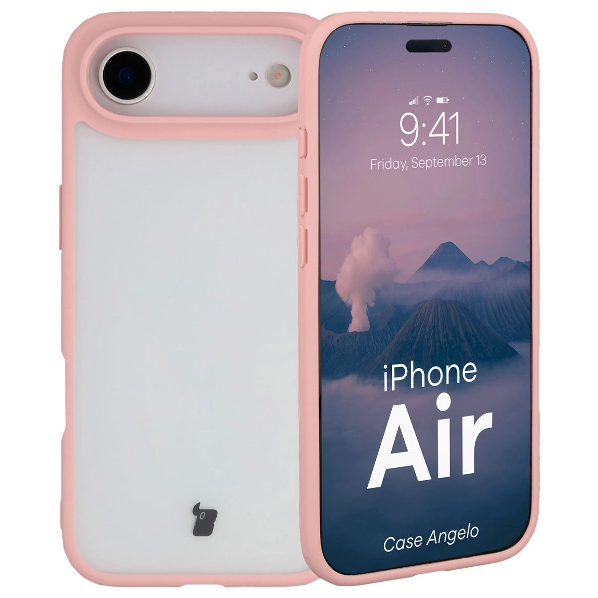 Etui Bizon Angelo do Apple iPhone Air z różową ramką