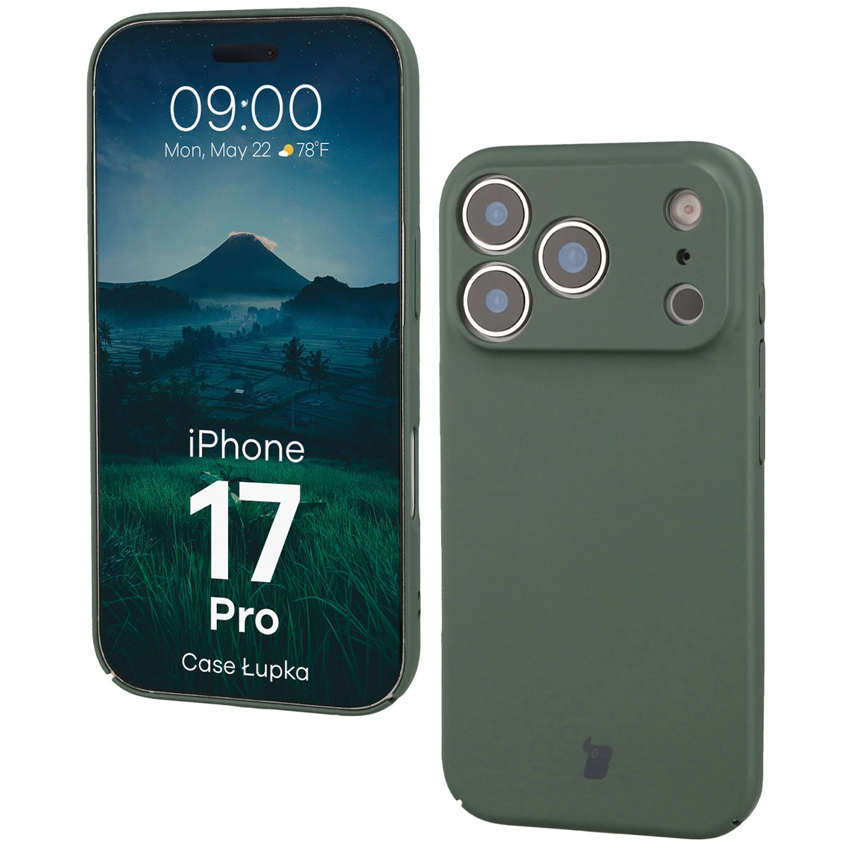 Etui Bizon Łupka do Apple iPhone 17 Pro Zielony