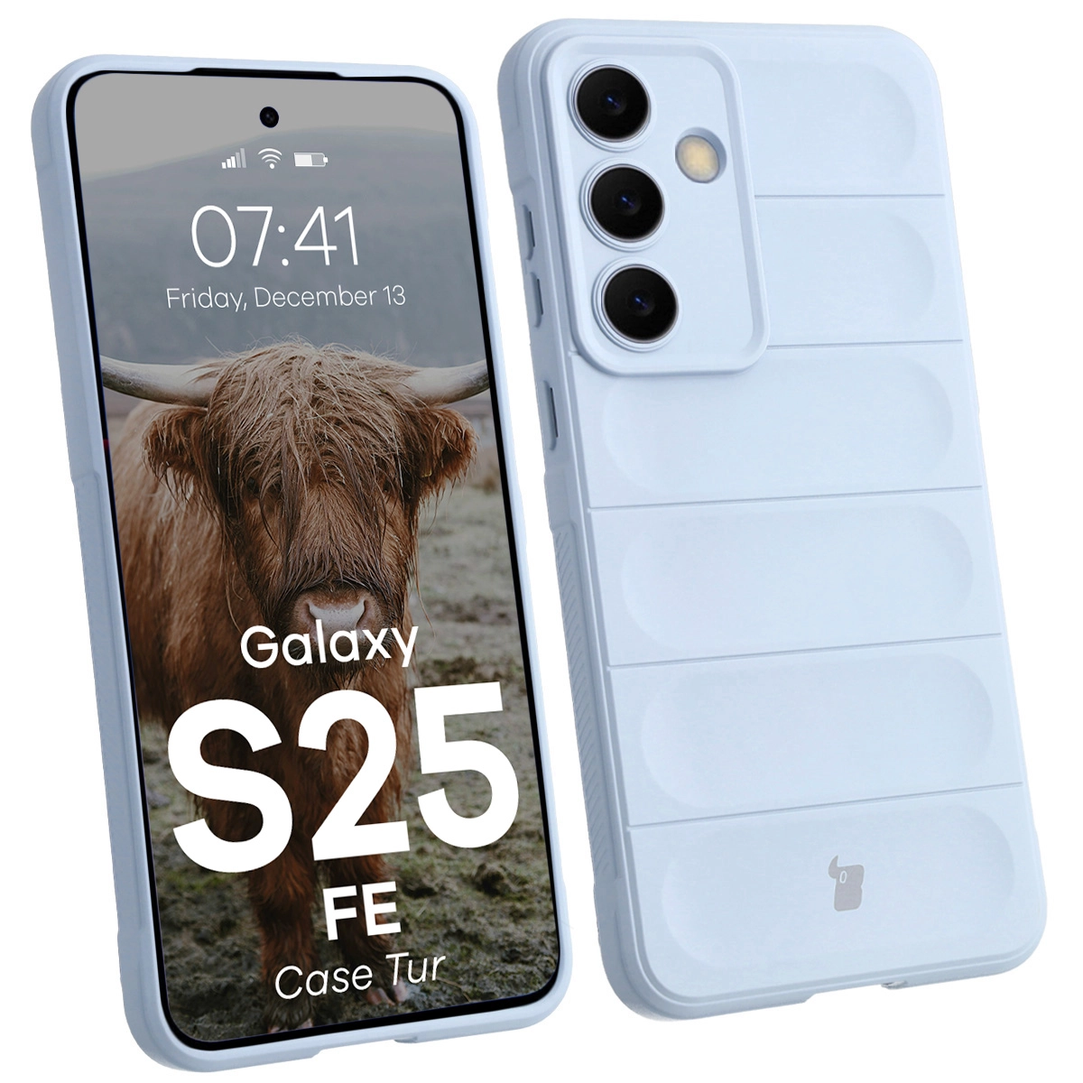Etui Bizon Tur do Samsung Galaxy S25 FE Jasnoniebieski