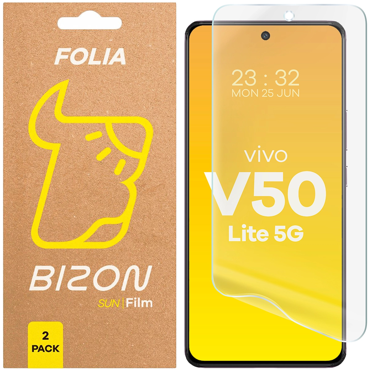 Folia ochronna Bizon 2 x matowa Film Sun do Vivo V50 Lite 5G
