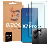 Bizon 2x szkło + szybka na aparat Edge 2 Pack do Xiaomi POCO X7 Pro