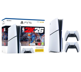Konsola Sony PlayStation 5 Slim D Chassis (PS5) 1TB z napędem + Dodatkowy pad + NBA 2K26