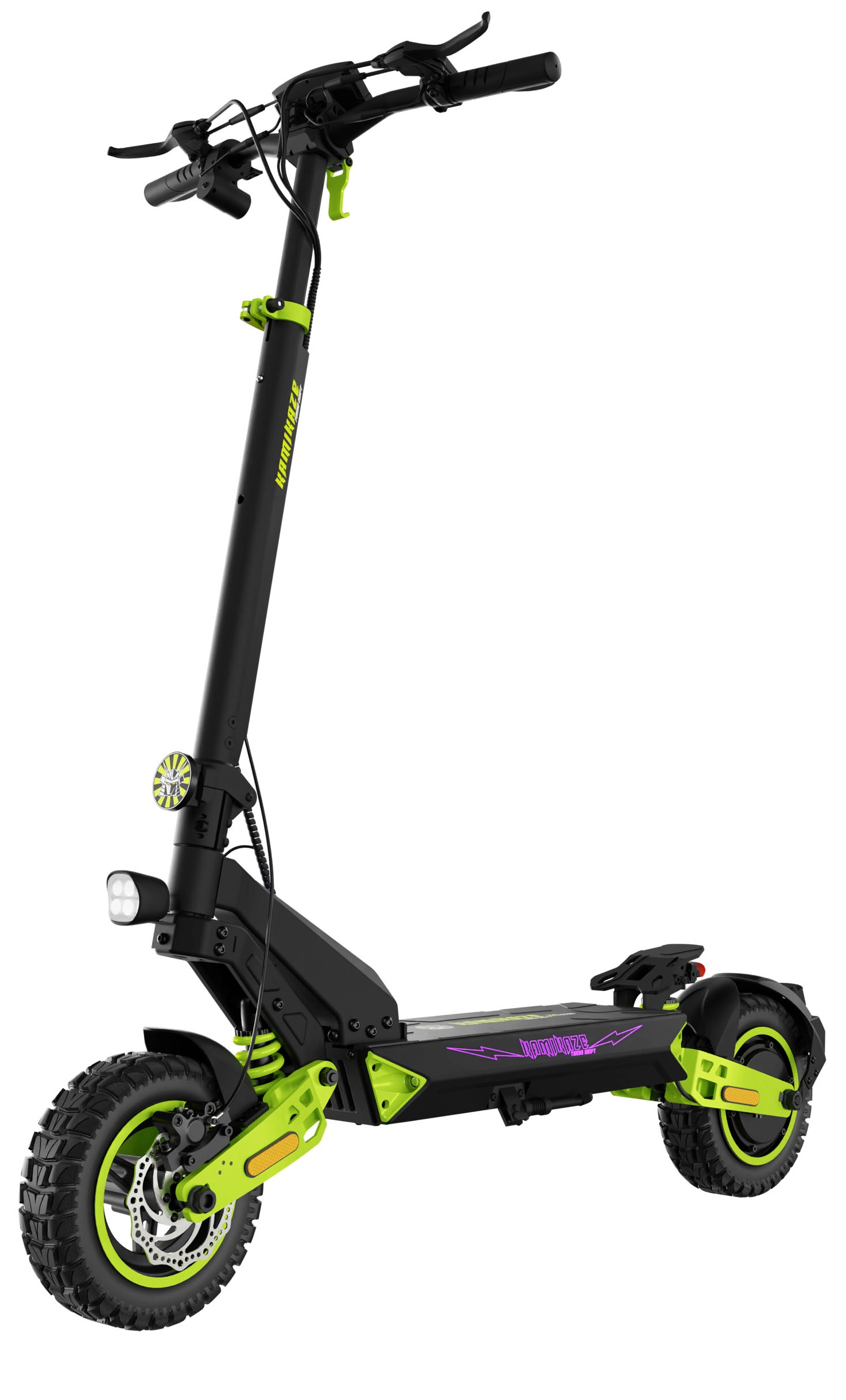 Hulajnoga elektryczna Kamikaze K1 Plus Tokyo Drift 1000W 80km 11" Czarno-zielony