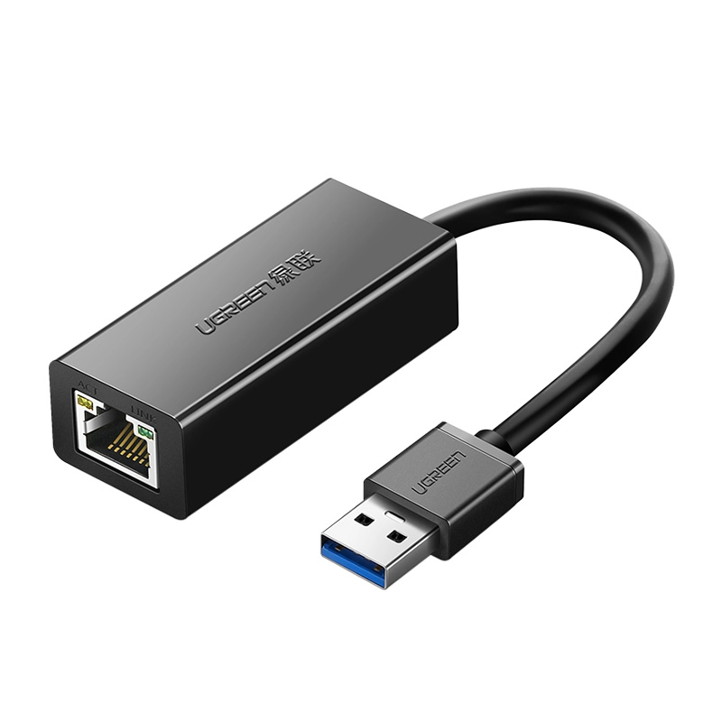 Adapter UGREEN CR111 USB 3.0 do RJ45 Gigabit Ethernet Czarny