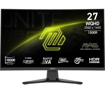 Monitor MSI MAG 275CQF E18 27" 2K Rapid VA 180Hz 0,5ms GTG Zakrzywiony Gamingowy